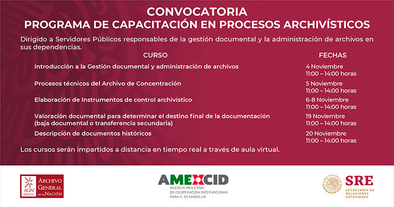 Cursos en línea en temas de procesos técnicos archivísticos para socios de la ALA