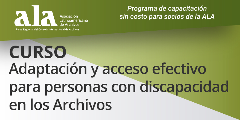Curso Adaptación y acceso efectivo para personas con discapacidad en los Archivos