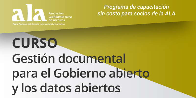 Curso Gestión documental para el Gobierno abierto y los datos abiertos